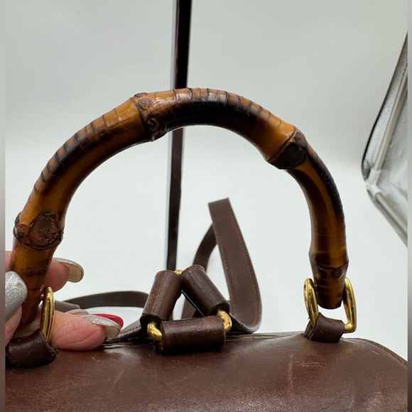 Gucci-Authentic-Vintage - Bamboo Backpack Leather Brown - Picture 7 of 16
